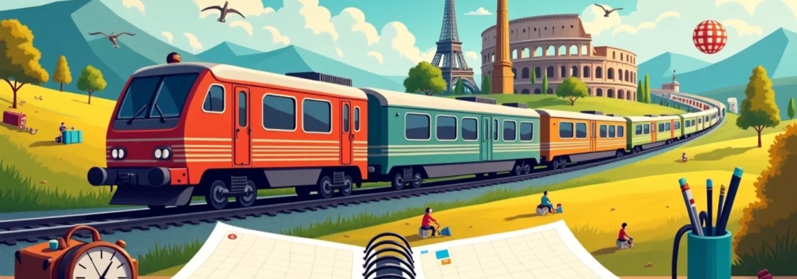 un viaggio in treno in Europa